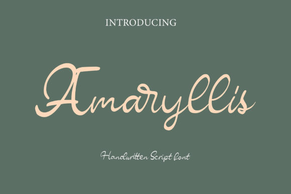 Amaryllis: A Delicate Script Font for Elegant Branding