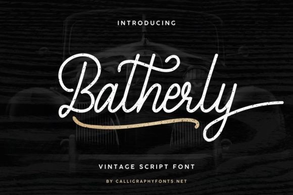 Batherly: A Vintage Handwritten Font for Crafters