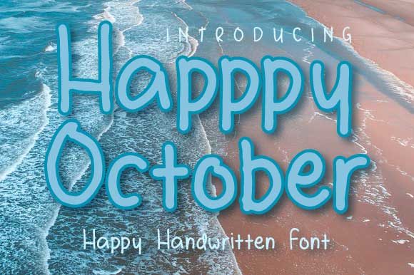 Happy October: A Bold Handwritten Font for Branding