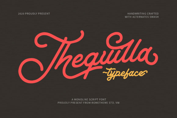 Thequilla: A Handwritten Font for Modern Web Design