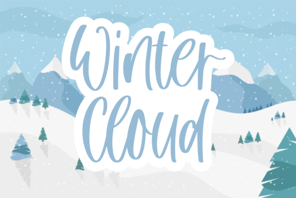 Winter Cloud Font Review for Campaign Design